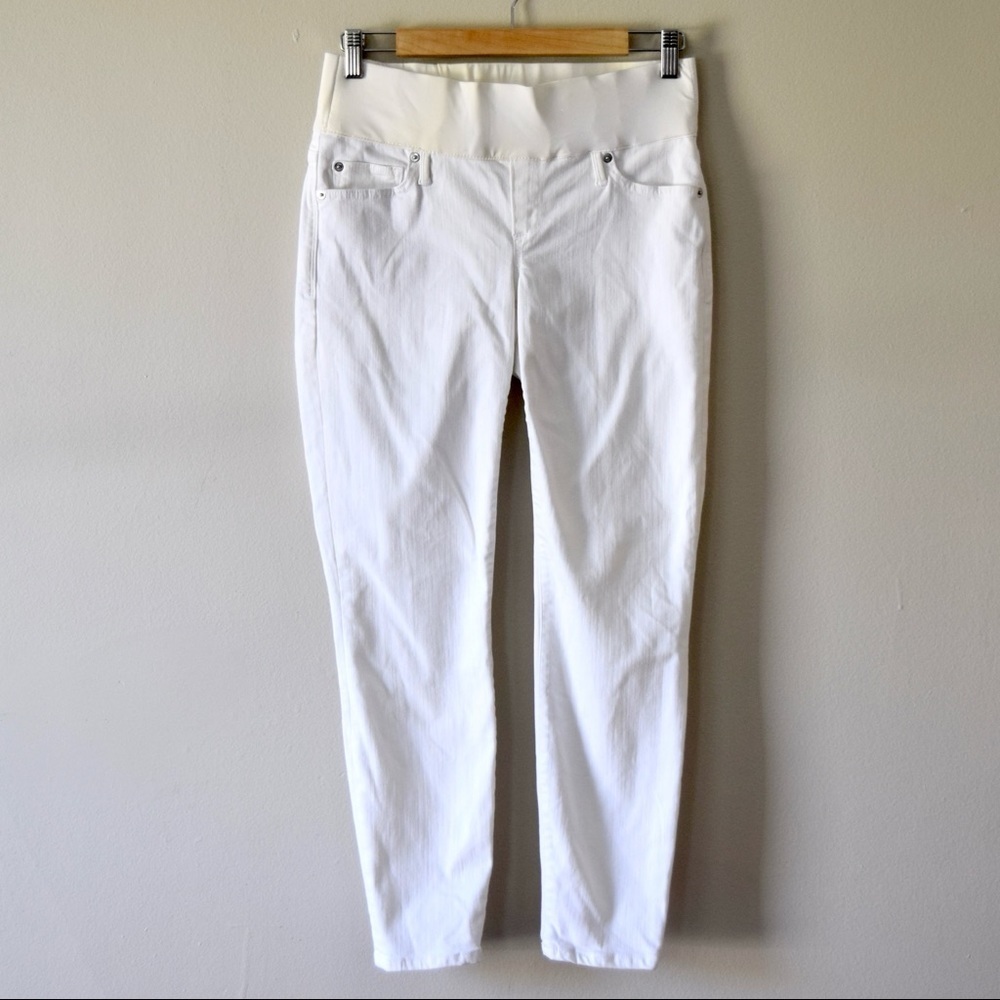NWOT GAP Maternity Skinny Jeans, White, Size 28